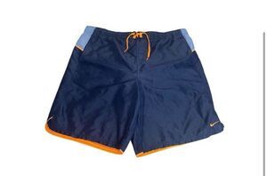 Nike Swim Shorts Mens L Large Inner Lined Drawstring Tie Flex Waistband Trunks